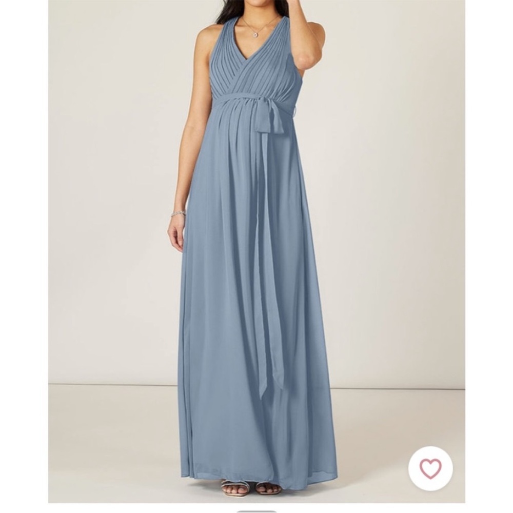 Azazie Blue Athena Maternity Dress